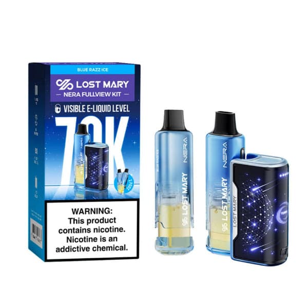 Lost Mary Nera 5% Disposable Kit + 2Pod (120ml) 70K Puffs / Blue Razz Ice