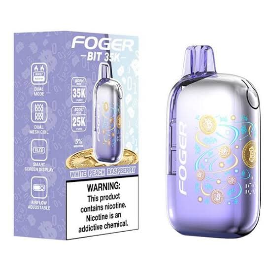 Foger Bit 5% Disposable 100ml 25K Puffs / White Peach Raspberry