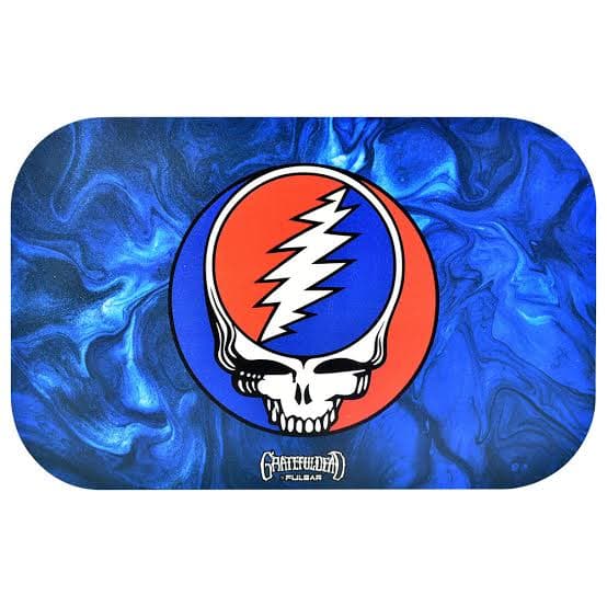 Grateful Dead x Pulsar Mini Rolling Tray & Lid Kit 7"x5.5" / Steal Your Face Swirls