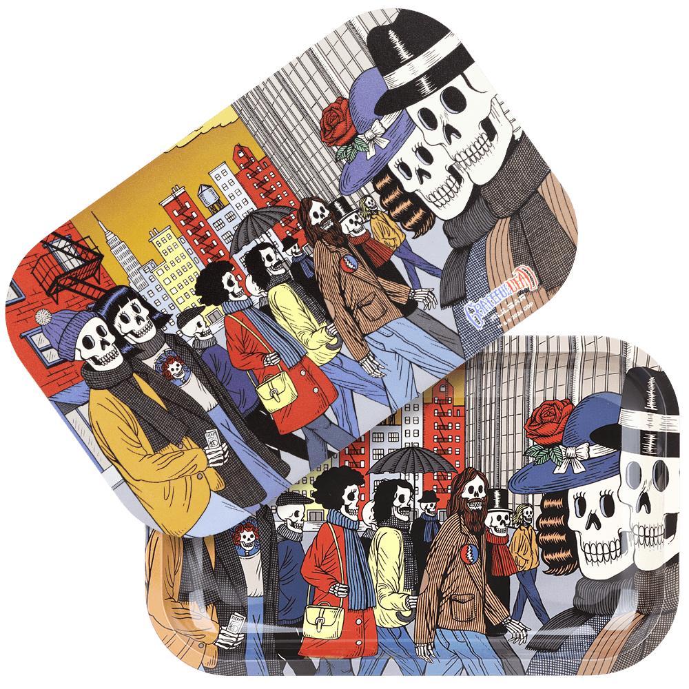 Grateful Dead x Pulsar Metal Rolling Tray & Lid 11"x7" / Street People