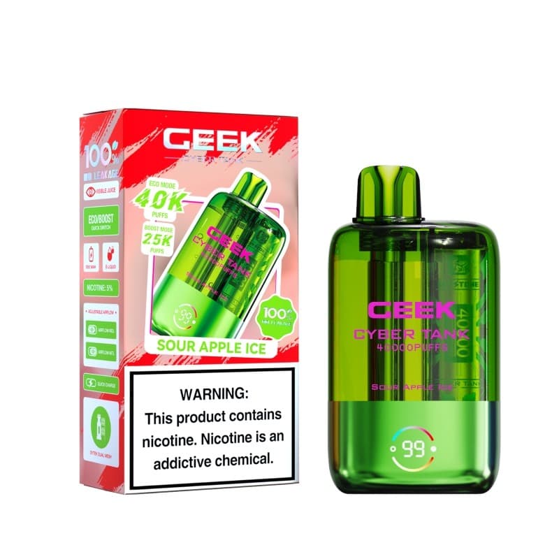 Geek Cyber Tank 5% Disposable 40K Puffs / Sour Apple Ice