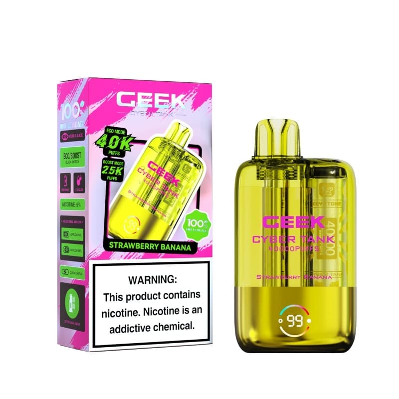 Geek Cyber Tank 5% Disposable 40K Puffs / Strawberry Banana