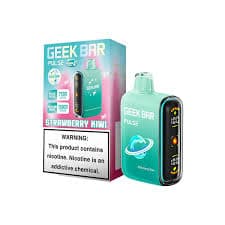 Geek Bar Pulse 15,000 Puffs 50mg 16mL Disposables w/ Dual Heating Modes / Strawberry Kiwi