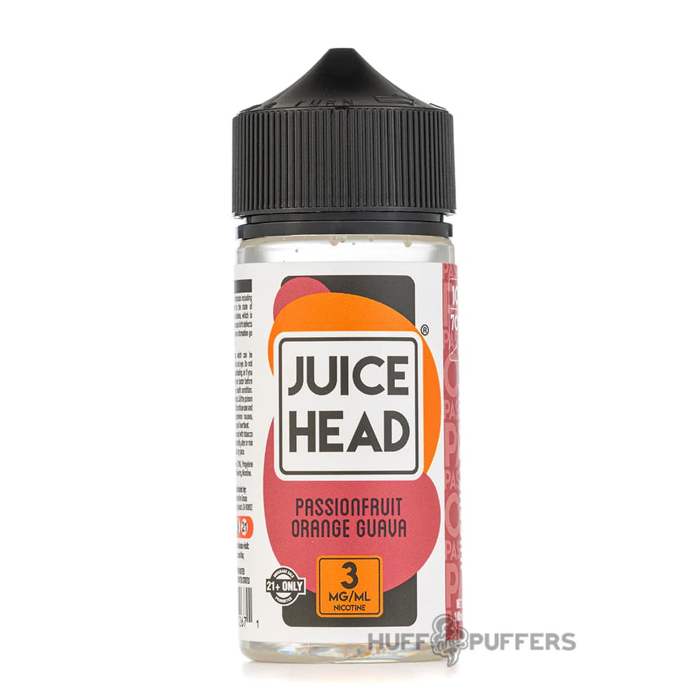 Juice Head Synthetic Nicotine E-Liquid |100ml / Passion Fruit Orange Guava |6mg