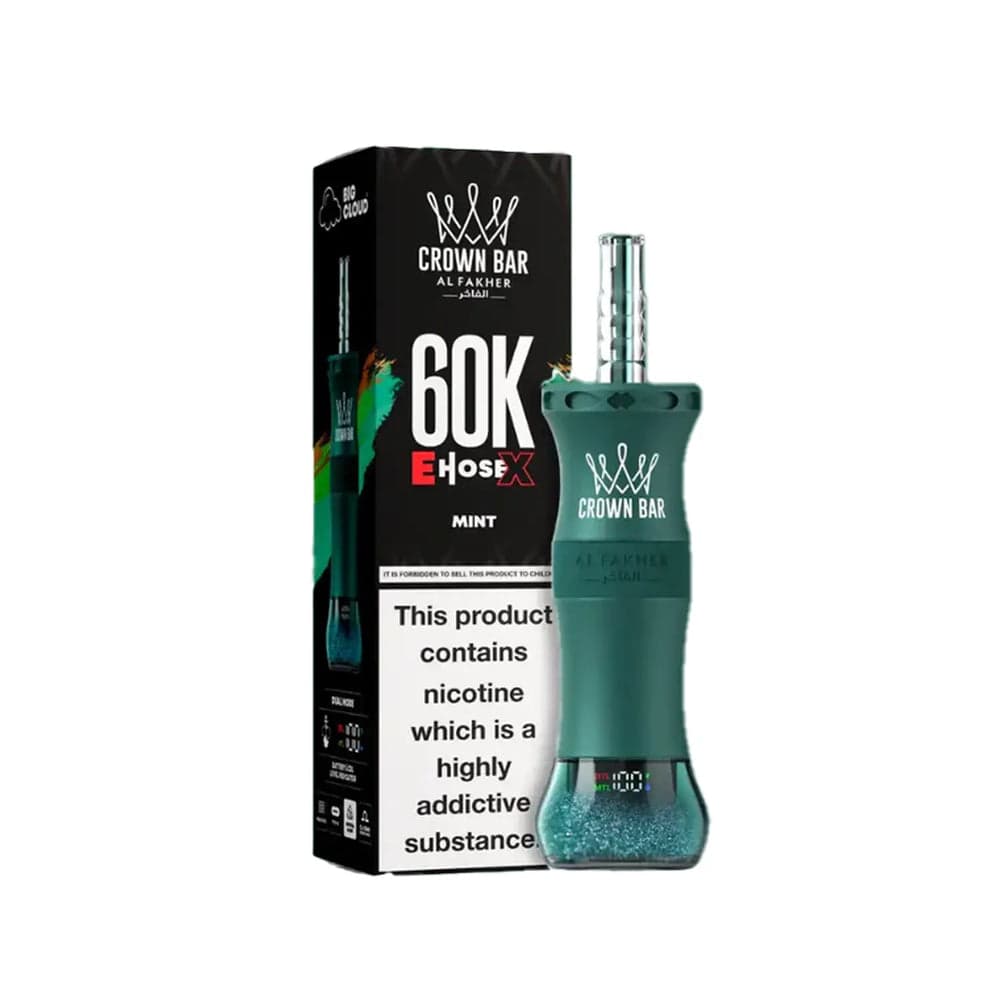 Crown Bar By Al Fakher E- Hosex  5% Disposable  250ml 60K Puffs / Mint
