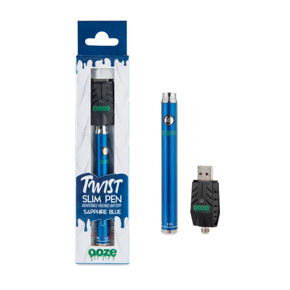 Ooze Slim Pen Twist 510 Battery + Smart USB Charger / Sapphire Blue