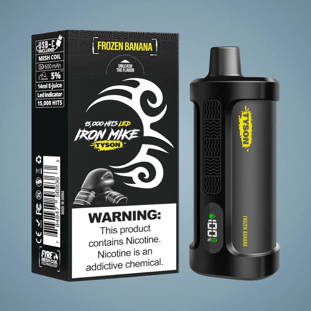 IRON MIKE Tyson 15K Puffs 50mg 14ml Disposables / Frozen Banana