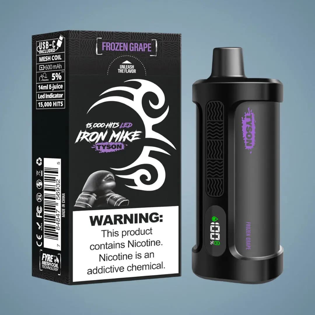 IRON MIKE Tyson 15K Puffs 50mg 14ml Disposables / Frozen Grape
