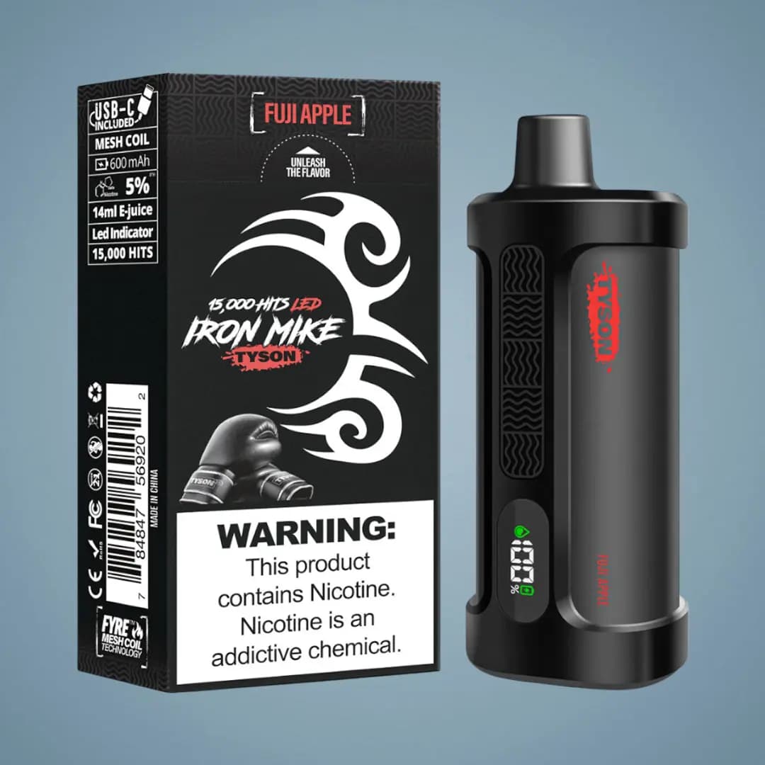 IRON MIKE Tyson 15K Puffs 50mg 14ml Disposables / Fuji Apple
