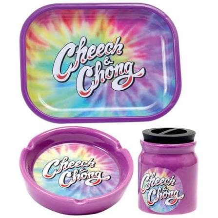 Cheech & Chong Smoke Lover's Gift Set 3 Pcs / Purple Tie Dye