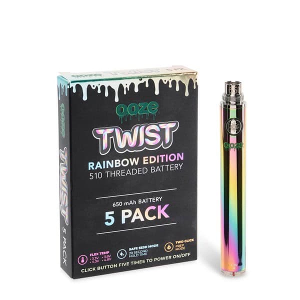 Ooze 650 mAh Twist VV Battery 3.3V - 4.8V With 20 Second Preheat Mode / Black