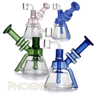 Oil Dab Rig |6.5" |5 mm Showerhead Perc |14mm Quartz Banger |4mm Colored Glass