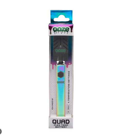 Ooze Quad 500mAh Cartridge Pen Kit w/ Flex Temp & USB Charger / Cosmic Chrome
