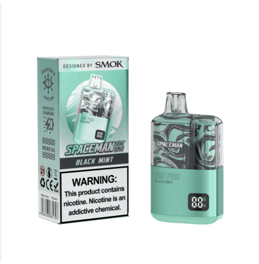 Space Man 10K Pro Disposable Vape 10000 Puffs 16ml 5% / Black Mint